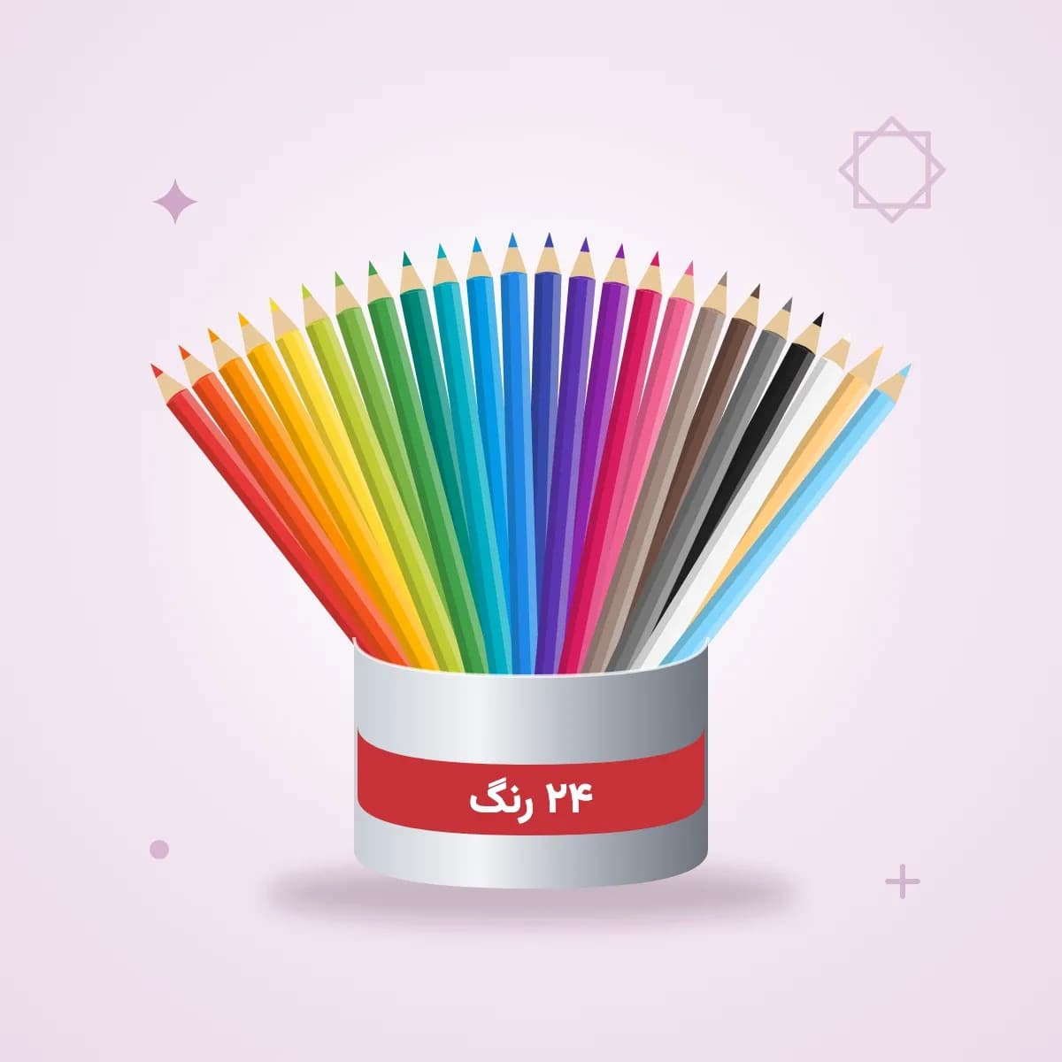 پنسل رنگه — ۲۴ رنگ